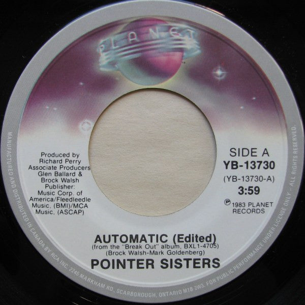 Pointer Sisters - Automatic / Nightline - 1983
