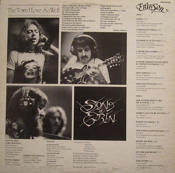 Sons Of Erin - The Town I Love So Well
