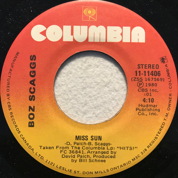 Boz Scaggs - Miss Sun