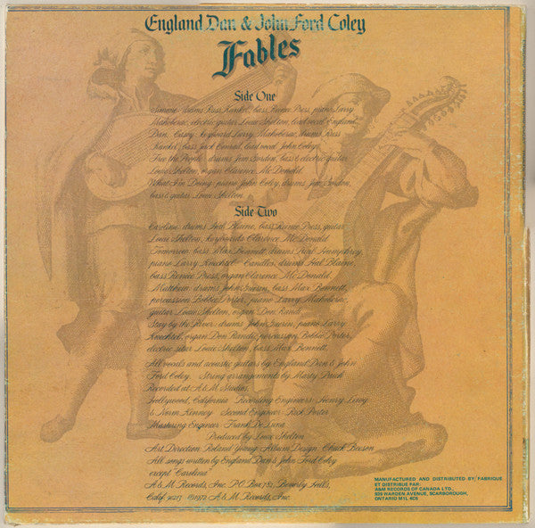 England Dan & John Ford Coley - Fables