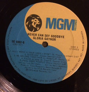 Gloria Gaynor - Never Can Say Goodbye