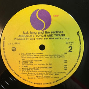 k.d. lang And The Reclines - Absolute Torch And Twang - 1989