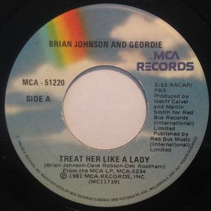 Brian Johnson And Geordie - Treat Her Like A Lady - 1981