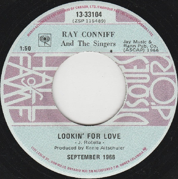 Ray Conniff And The Singers - Somewhere, My Love / Lookin' For Love