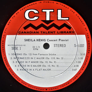 Sheila Henig - Sheila Henig Plays Brahms, Chopin, Debussy, Glick, Philippe And Rachmaninoff - 1968