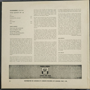 Arnold Schoenberg, Danzi Kwintet - Wind Quintet, Opus 26 - 1967