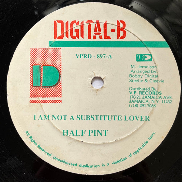 Half Pint (3) - I Am Not A Substitute Lover