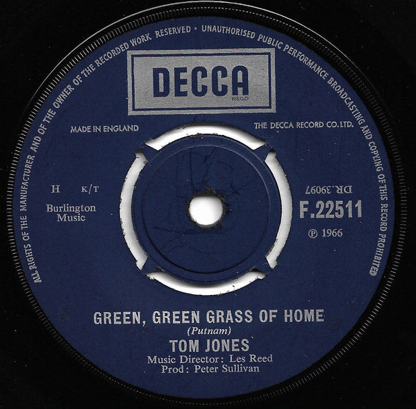 Tom Jones - Green, Green Grass Of Home - 1966