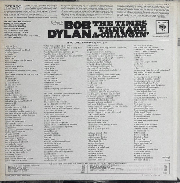 Bob Dylan - The Times They Are A-Changin' - 1964