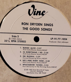 Ron Dryden - Ron Dryden Sings The Good Songs - 1980