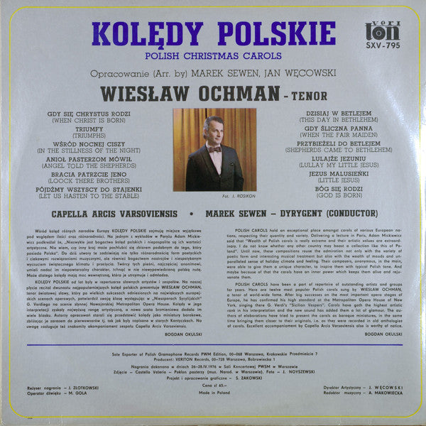 Wiesław Ochman - Kolędy Polskie. Polish Christmas Carols