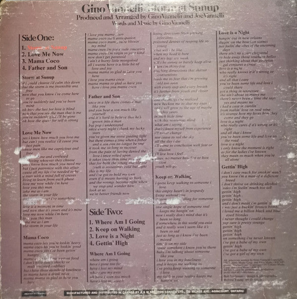 Gino Vannelli - Storm At Sunup