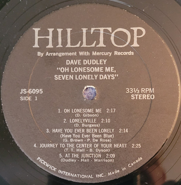 Dave Dudley - Oh Lonesome Me / Seven Lonely Days