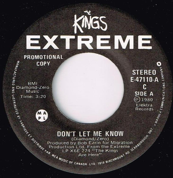 The Kings - Don't Let Me Know / Partyitis