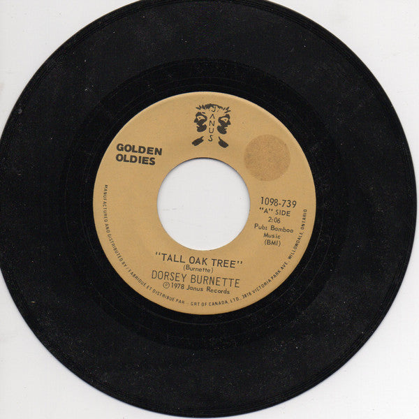 Dorsey Burnette - Hey Little One/Tall Oak Tree