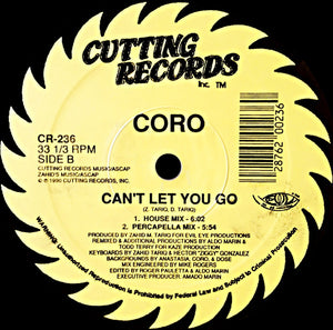 Coro - Can't Let You Go Vinyl Record