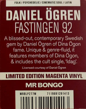 Daniel Ögren - Fastingen 92 Vinyl Record