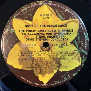Philip Jones Brass Ensemble And Orchestra Of The Accademia Monteverdiana - Rock Of The Renaissance - 1972