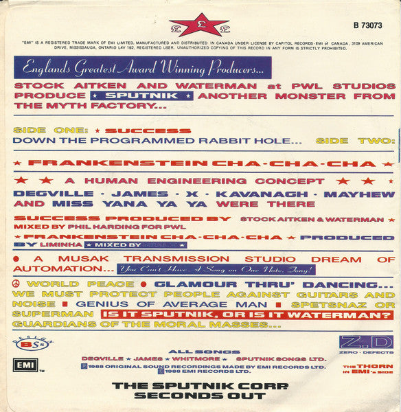 Sigue Sigue Sputnik, Stock, Aitken & Waterman - Success - 1988