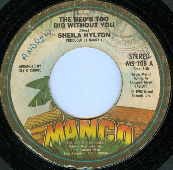 Sheila Hylton - The Bed's Too Big Without You - 1980