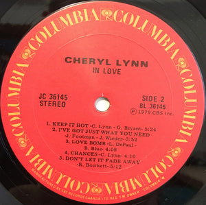 Cheryl Lynn - In Love Vinyl Record