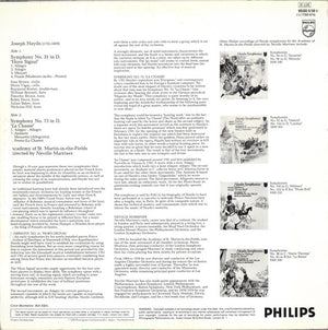 Joseph Haydn, Sir Neville Marriner, Academy Of St. Martin-in-the-Fields, The - Haydn Symphonies No. 31 "Horn Signal", No. 73 "The Hunt" - 1978