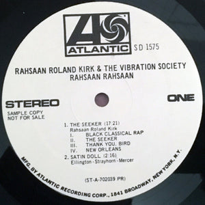 Rahsaan Roland Kirk & The Vibration Society - Rahsaan Rahsaan - 1970