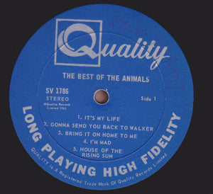 Animals, The - The Best Of The Animals - 1965