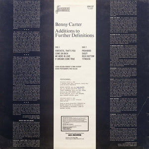 Benny Carter - Additions To Further Definitions