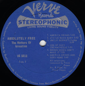 Mothers, The - Absolutely Free - 1967