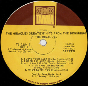 Miracles, The - Greatest Hits From The Beginning - 1965