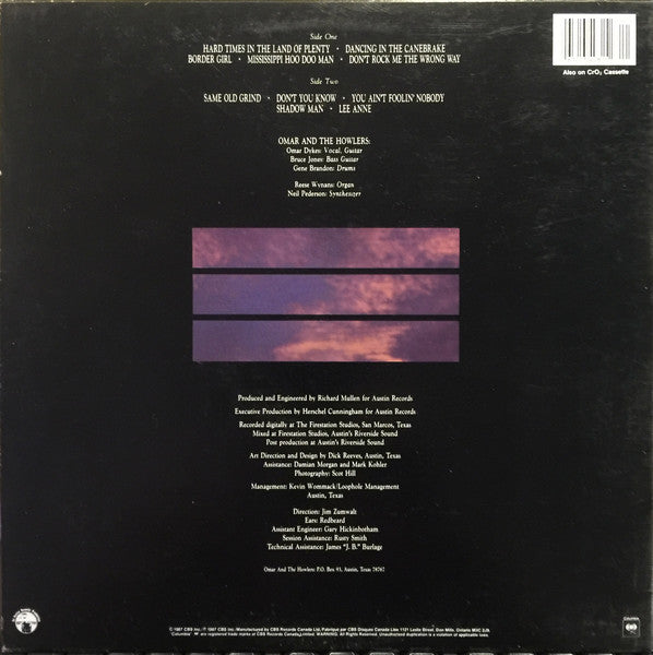 Omar And The Howlers - Hard Times In The Land Of Plenty - 1987