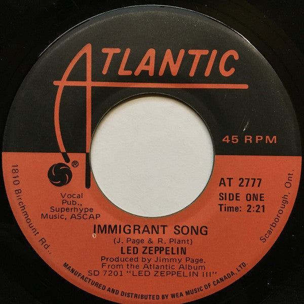 Led Zeppelin - Immigrant Song -
