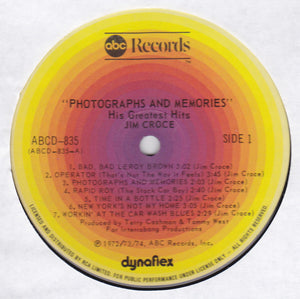 Jim Croce - Photographs & Memories: His Greatest Hits - 1974