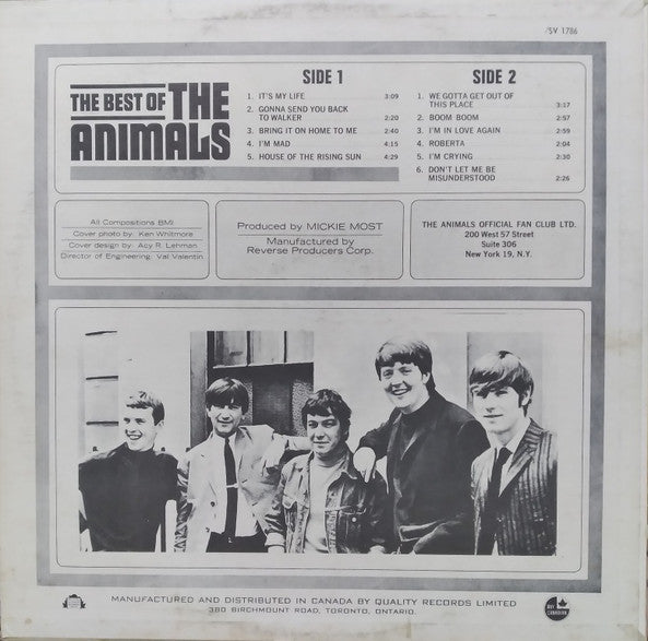 Animals, The - The Best Of The Animals - 1965