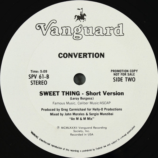 Convertion - Sweet Thing - 1982