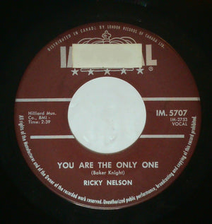 Ricky Nelson (2) - You Are The Only One / Milk Cow Blues