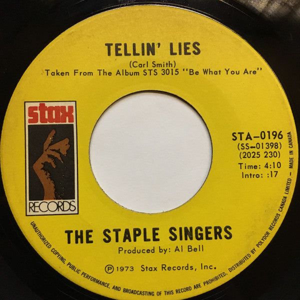 The Staple Singers - Touch A Hand, Make A Friend / Tellin' Lies