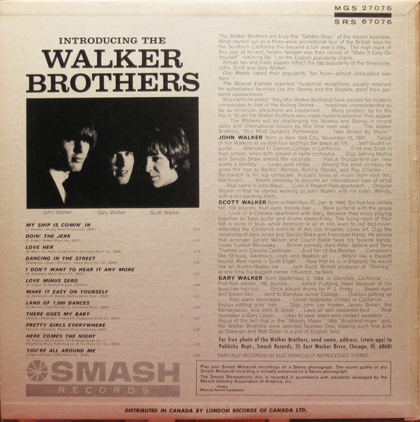 Walker Brothers, The - Introducing The Walker Brothers - 1965