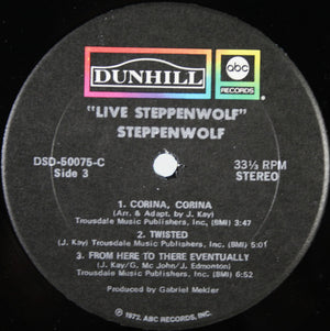 Steppenwolf - Live Vinyl Record