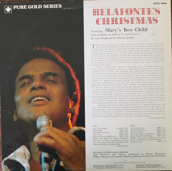 Harry Belafonte - Belafonte's Christmas - 1976