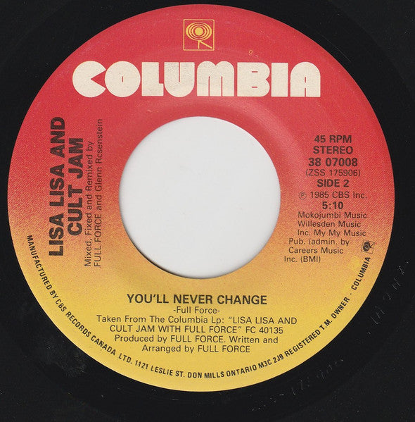 Lisa Lisa & Cult Jam - Head To Toe - 1987