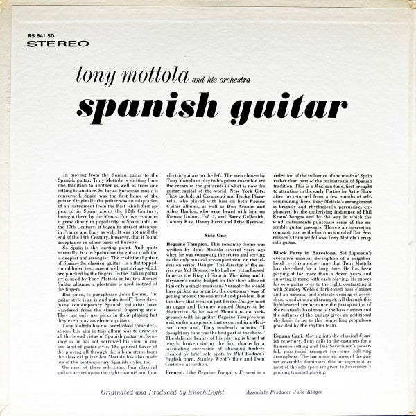 Tony Mottola And His Orchestra - Spanish Guitar - 1962