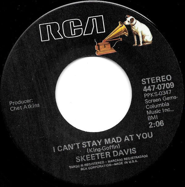 Skeeter Davis - I Can't Stay Mad At You / The End Of The World