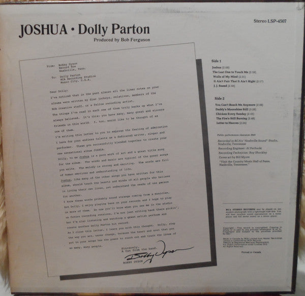 Dolly Parton - Joshua
