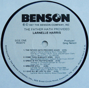 Larnelle Harris - The Father Hath Provided - 1987
