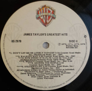 James Taylor - James Taylor's Greatest Hits Vinyl Record
