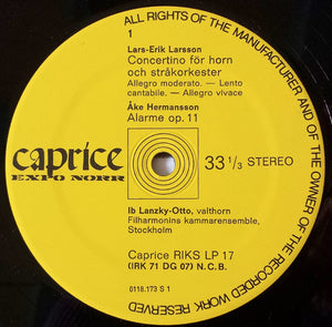 Ib Lanzky-Otto, Lars-Erik Larsson / Åke Hermanson / Paul Hindemith - Larson-Hermanson-Hindemith - 1971