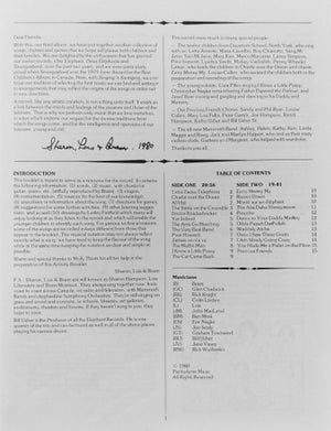 Sharon, Lois & Bram Featuring Bill Usher - Singing 'N Swinging - 1980