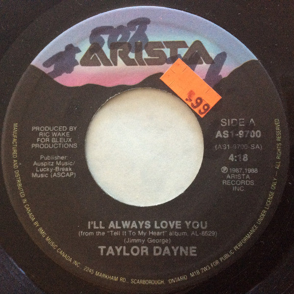 Taylor Dayne - I'll Always Love You - 1988